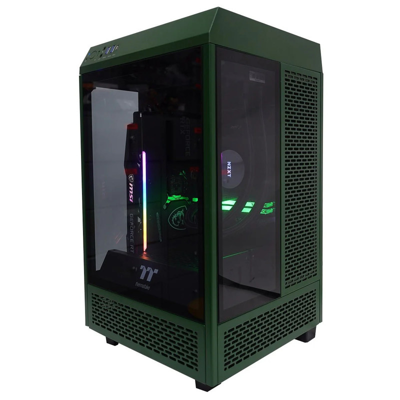 (Pre-Built) Bucket O Soldiers Gaming PC Intel i7-11700KF w/ MSI RTX 3070Ti & Thermaltake Tower 100 - Racing Green